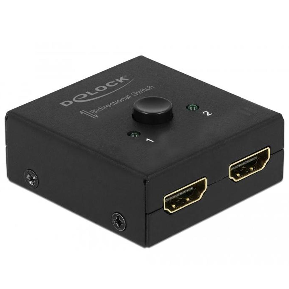 Delock HDMI 2 - 1 Umschalter bidirektional 4K 60 Hz kompakt