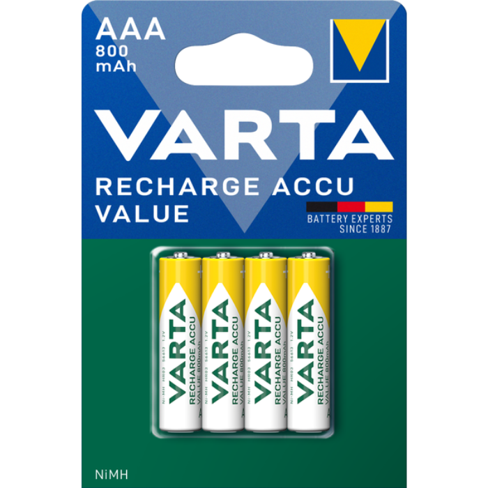 Varta Recharge Accu Value AAA 800mAh Blister 4