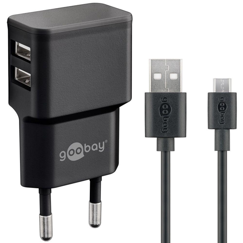 Micro-USB-Ladegerät mit Kabel - 2.400 mA