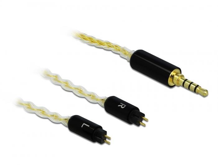 Delock Audiokabel 3,5 mm 4 Pin Klinke auf 2 x 2 Pin Stecker 1,25 m - Delock