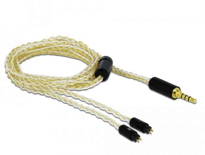 Delock Audiokabel 3,5 mm 4 Pin Klinke auf 2 x 2 Pin Stecker 1,25 m - Delock