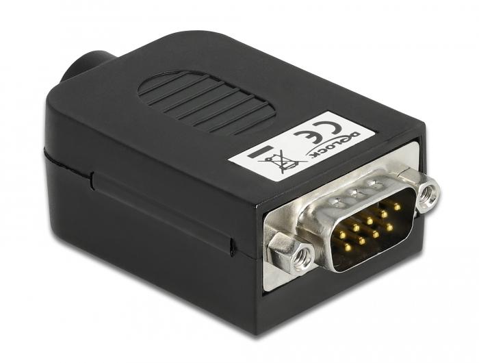 Delock-Adapter Sub-D 9-polig auf Klemmenblock 10-polig mit be - Delock