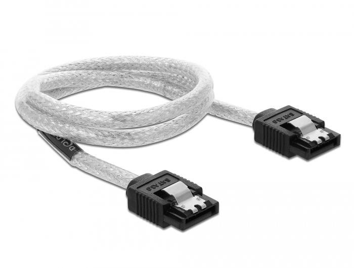 Delock SATA 6 Gb/s Kabel 50 cm transparent - Delock