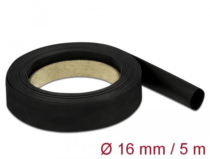 Delock Schrumpfschlauch 5 m x 16 mm schwarz - Delock