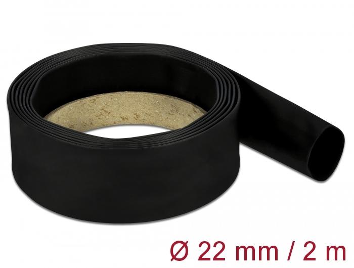 Delock Schrumpfschlauch 2 m x 22 mm schwarz - Delock