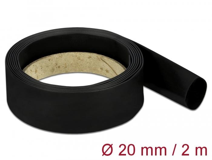 Delock Schrumpfschlauch 2 m x 20 mm schwarz - Delock
