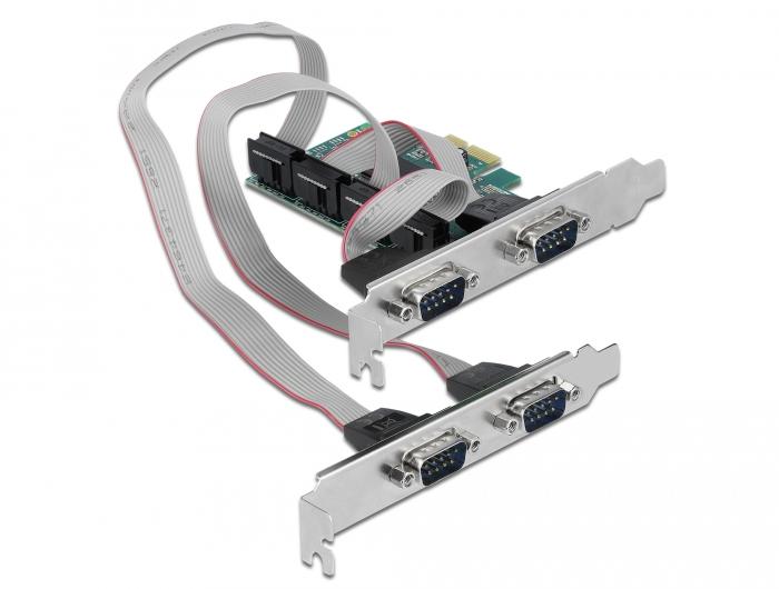 Delock PCI Express Karte auf 4 x seriell RS-232 - Delock