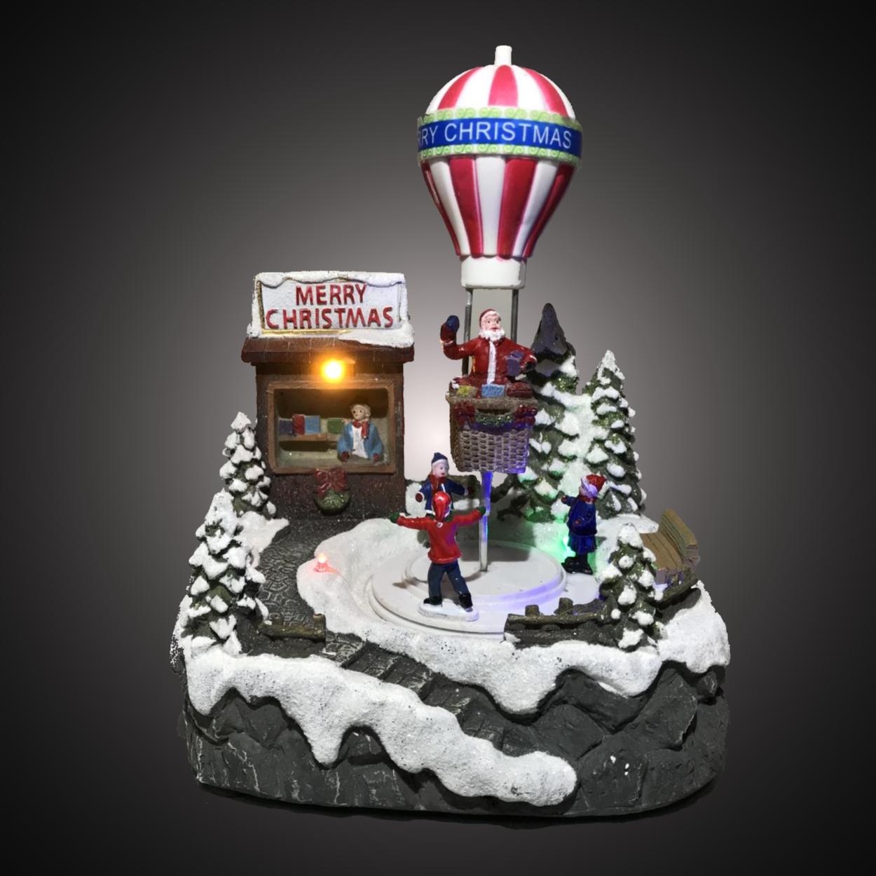 Weihnachtshaus - LED-Weihnachtsbeleuchtung innen - 7 Lichter - 16,5 x 16 x 23 cm - mehrfarbig