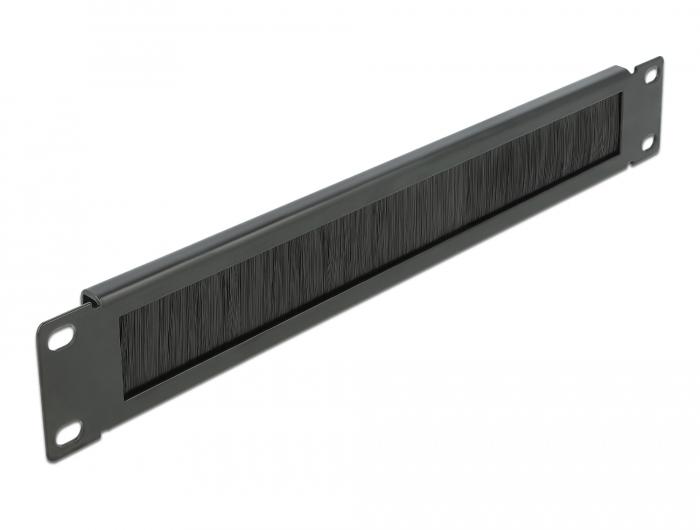 Delock 19″ Kabelmanagement Bürstenleiste 1 HE schwarz