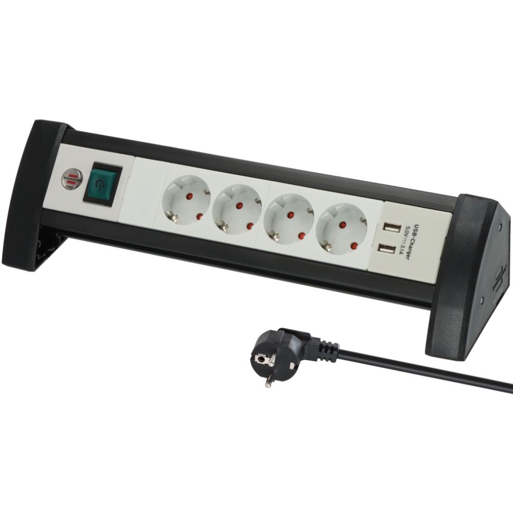 Steckdosenleiste - 4-fach - USB - Brennenstuhl