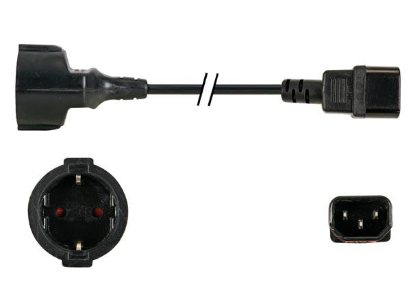 NETZKABEL L=1,8m SCHWARZ - Perel