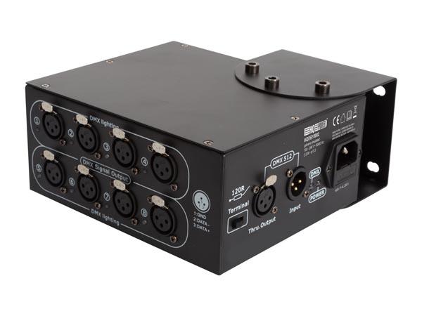 8 FACH DMX SPLITTER KOMPAKTES GEHÄUSE - HQ-Power
