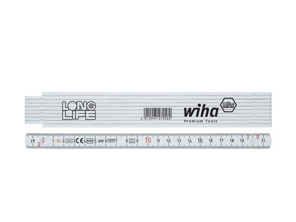 Wiha Duimstock Longlife® 2 m metrisch, 10 Teile (27057) weiß - WIHA