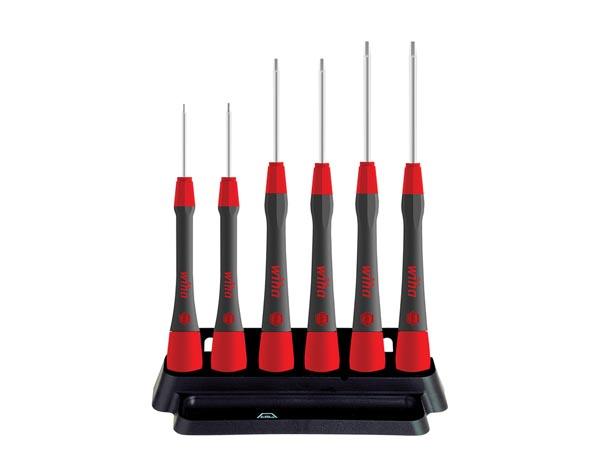 Wiha Feinschraubendreher Satz PicoFinish® Sechskant 6 teilig mit Halter (42992) - WIHA