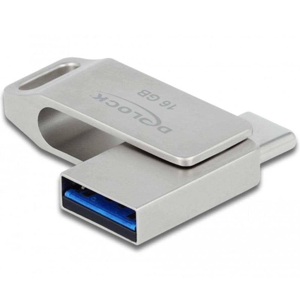 Delock USB C Stick 16 GB Metallgehäuse - Delock