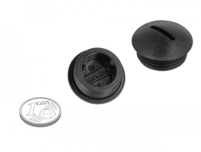 Delock Verschlussstopfen M20 x 1,5 schwarz 10 Stück - Delock