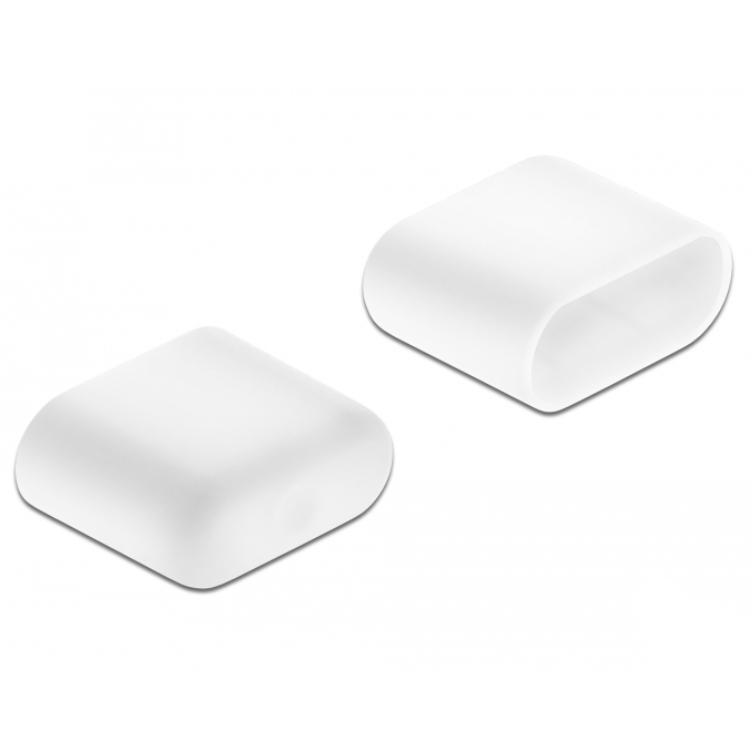 Delock Staubschutzhülle für USB Typ-C™ Stecker 10 Stück weiß