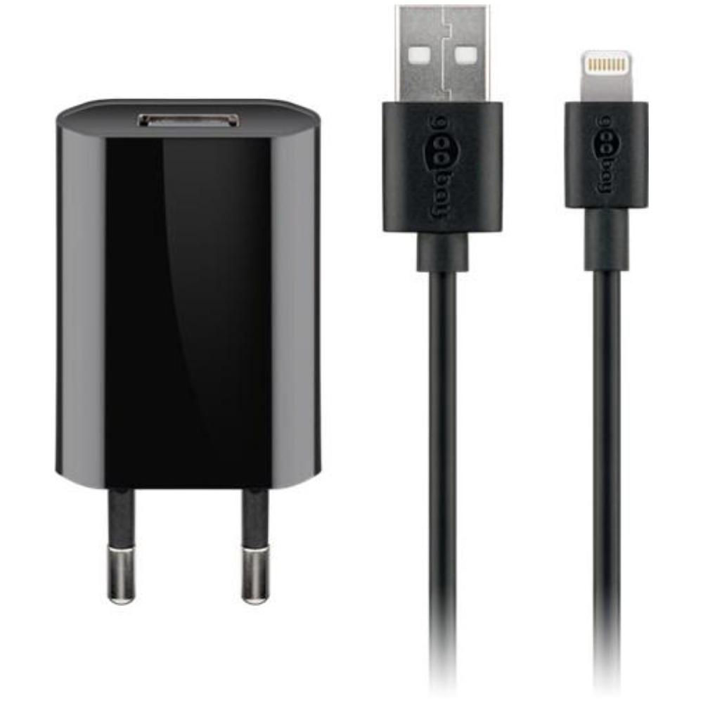 USB-Ladegerät + iPhone-Kabel - 1000 mA - Adapter
