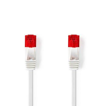 CAT6 UTP Netzwerkkabel Flach RJ45 Stecker RJ45 Stecker 5,0 m Weiß