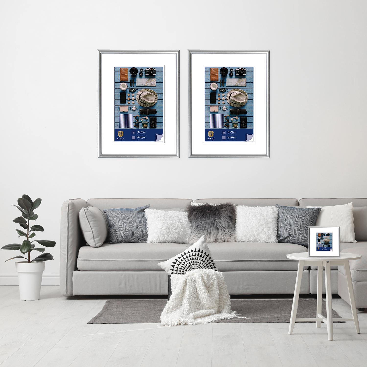 Bilderrahmen Napoli - 60x90cm - Silber