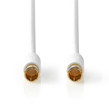 Satelliten & Antennenkabel F Stecker Quick F Stecker Quick 10,0 m Weiss - Nedis
