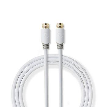 Satelliten & Antennenkabel F Stecker F Stecker 3,0 m Weiß - Nedis