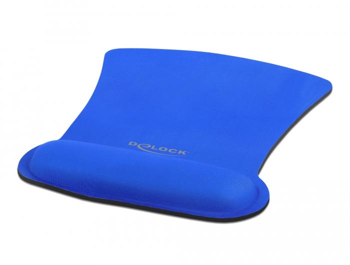 Delock Ergonomisches Mauspad mit Handballenauflage Blau 255 x 207 mm - Delock