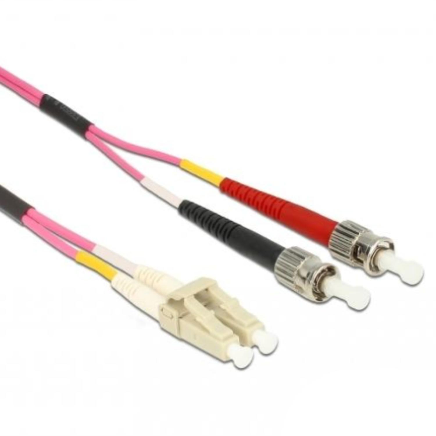 Delock Kabel Glasfaser LC auf ST Multimode OM4 0,5 m - Delock