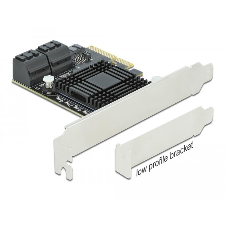 Delock 5 Port SATA PCI Express x4 Karte - Niedrigprofil-Formfaktor - Delock