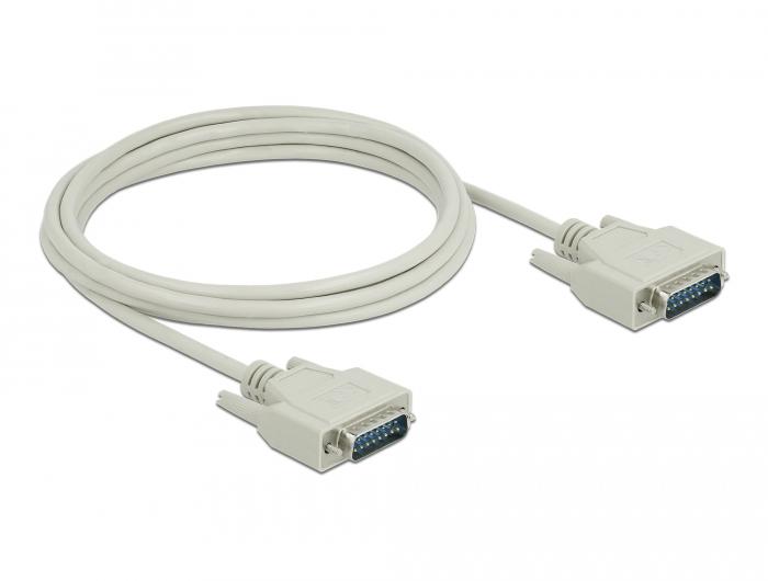 Delock Serielles Kabel Sub-D15 Stecker auf Stecker 3 m - Delock