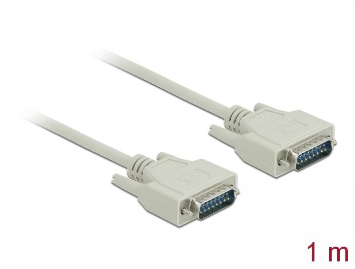 Delock Serielles Kabel Sub-D15 Stecker auf Stecker 1 m - Delock