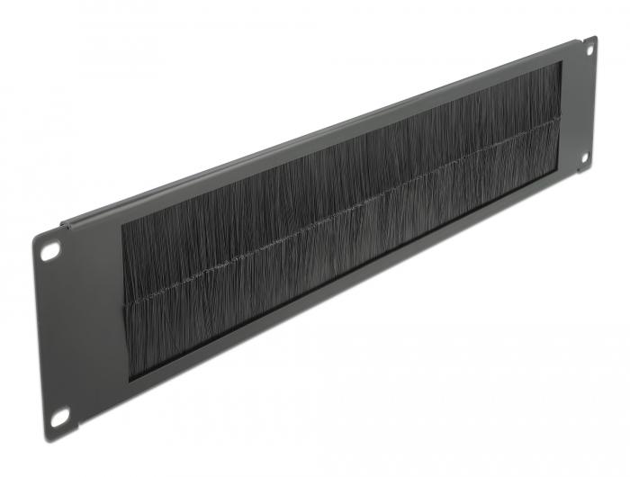 Delock 19″ Kabelmanagement Bürstenleiste 2 HE schwarz - Delock