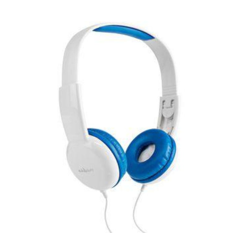 Kabelgebundene Ohrhörer 1,2 m Rundkabel On Ear Blau/Weiß