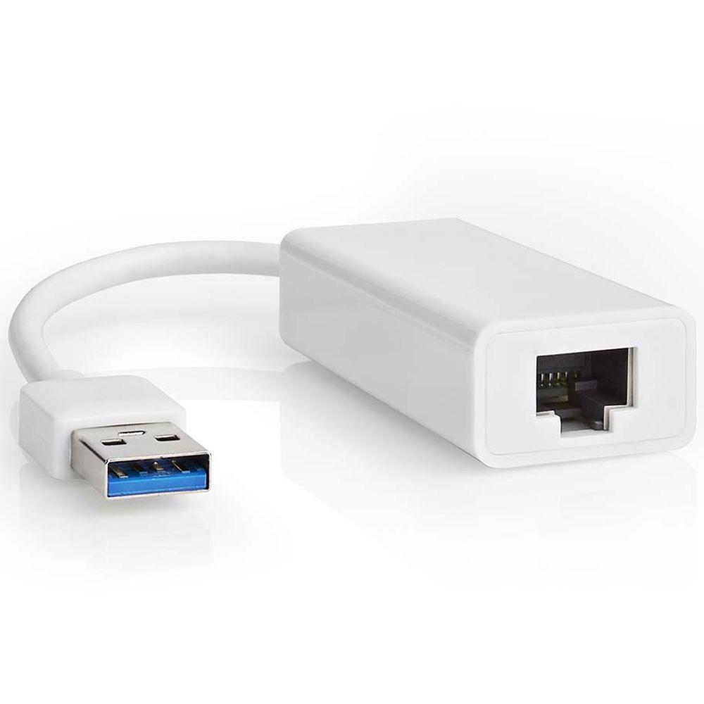 USB 3.0 Adapter USB A Stecker RJ45 Buchse 1 Gbit 0,2 m Weiss - Nedis