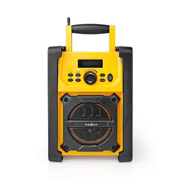 FM Bauradio 15 W Bluetooth® IPX5 Handgriff Gelb / Schwarz