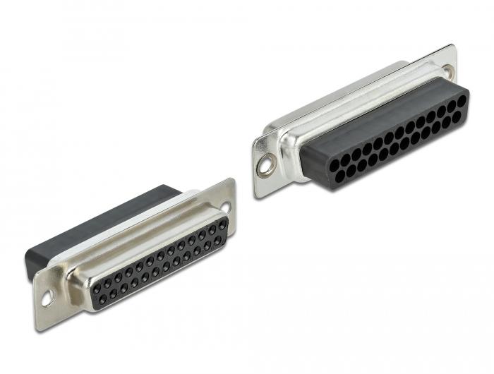 Delock Adapter Sub-D 25 Pin Buchse auf RJ45 Buchse Montagese - Delock