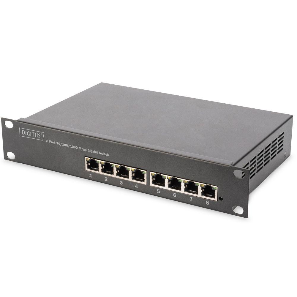 10 Zoll 8 Port Gigabit Ethernet PoE+ Switch, L2+ Managed