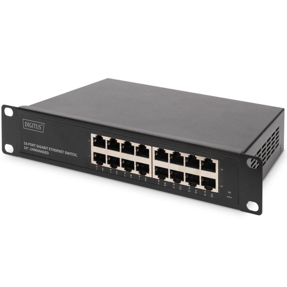 Gigabit-Ethernet-Switch mit 16 Anschlüsse, 10