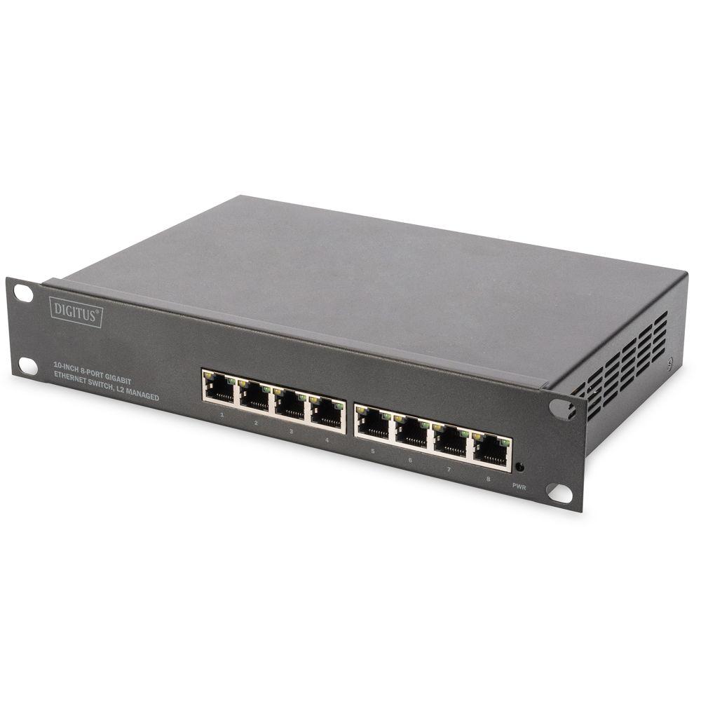 10 Zoll 8 Port Gigabit Ethernet Switch, L2+ Managed