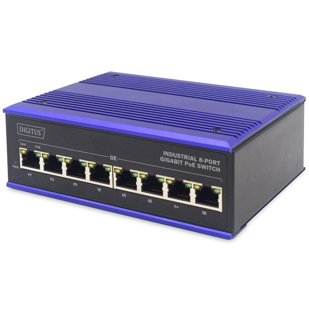 Industrieller 8-Port Gigabit PoE Switch