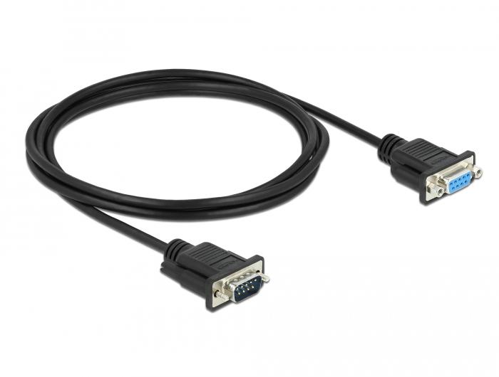 Delock Serielles Kabel RS-232 Sub-D9 Stecker auf Buchse 2 m - Delock