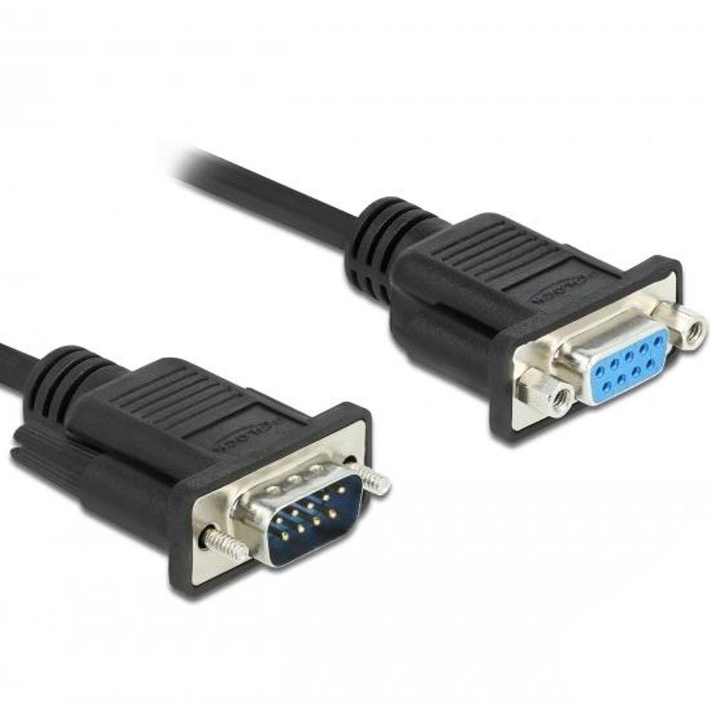 Delock Serielles Kabel RS-232 Sub-D9 Stecker auf Buchse 1 m - Delock