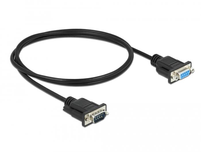 Delock Serielles Kabel RS-232 Sub-D9 Stecker auf Buchse 1 m - Delock
