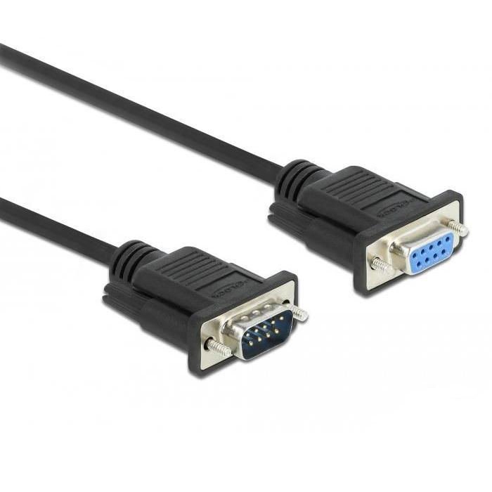 Delock Serielles Kabel RS-232 Sub-D9 Stecker auf Buchse 1 m