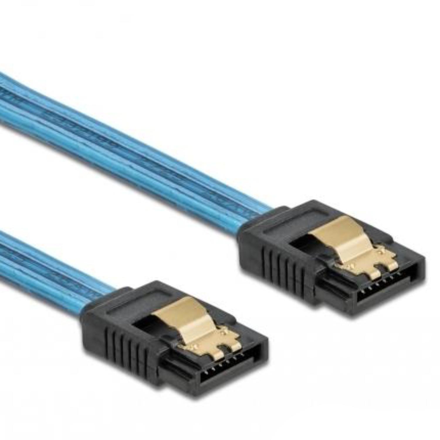 Delock SATA 6 Gb/s Kabel UV hellblau 30 cm - Delock