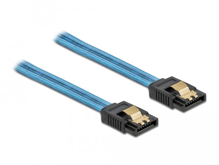 Delock SATA 6 Gb/s Kabel UV hellblau 30 cm - Delock