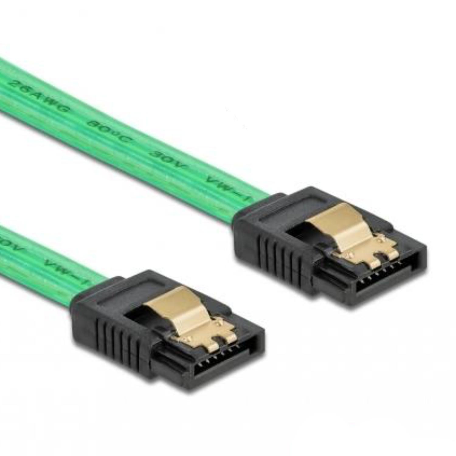 Delock SATA 6 Gb/s Kabel UV-Licht grün 30 cm - Delock