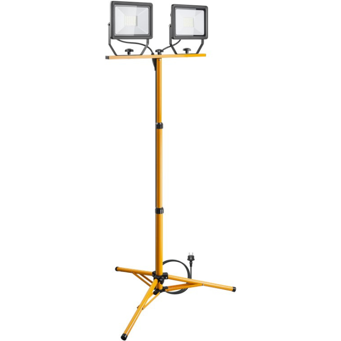 LED Arbeitsleuchte mit Teleskopstativ, 2 x 50 W mit insgesamt 8.000 l - Goobay