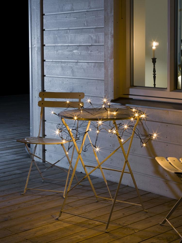 Net lighting - led weihnachtsbeleuchtung für innen und außen - 120 Lichter - 1 x 1 Meter - extra warmweiß