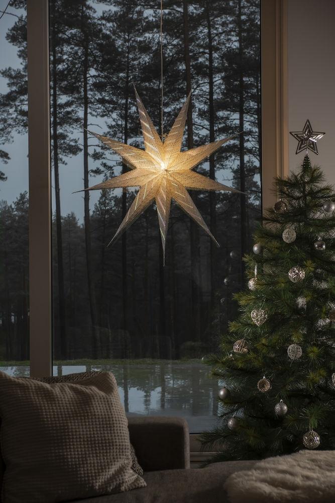 Weihnachtsstern - Weihnachtsbeleuchtung für innen - 1 Glühbirne - 115 x 115 cm - warmweiß - E14